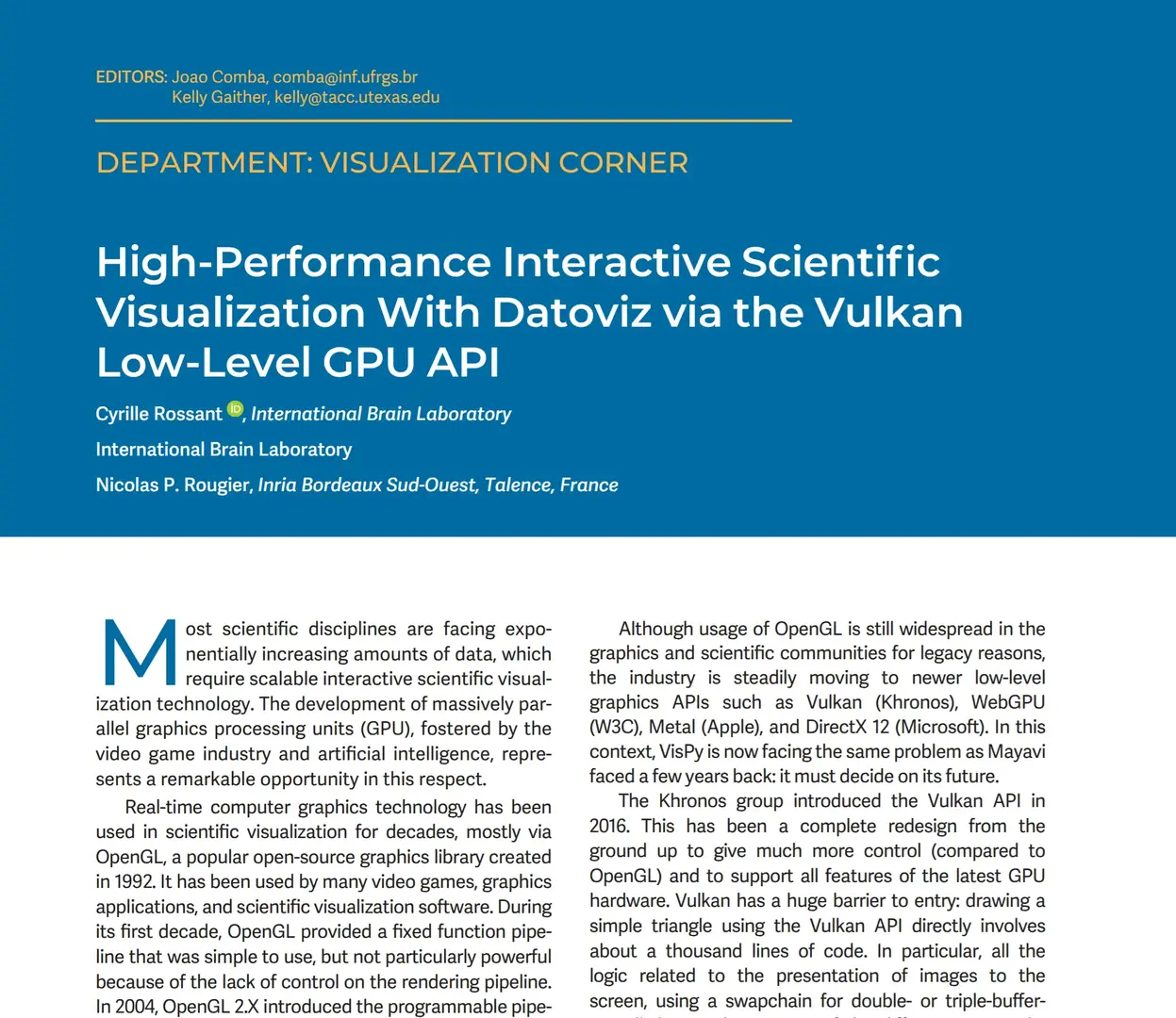 IEEE Vulkan paper cover