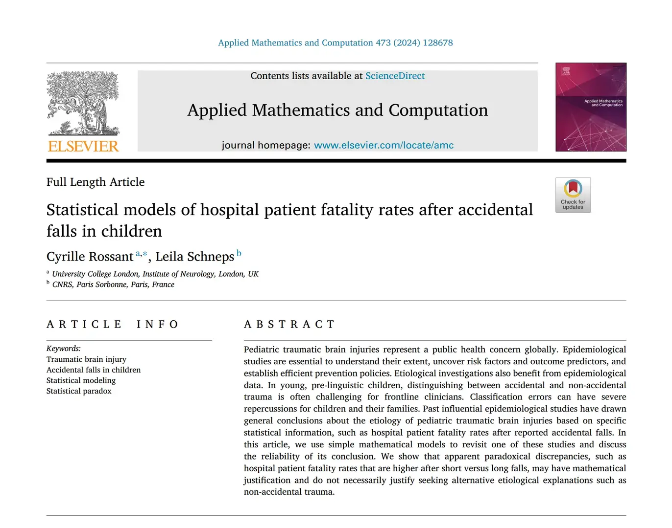 Applied Mathematics and Computation article cover